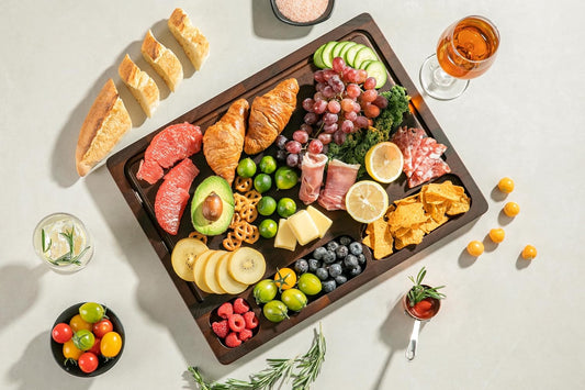 THETCHRY Walnut Wood Cutting Boards for Kitchen, End Grain Chopping Board Double Sided, Large Cutting Board with Handle, Charcuterie Butcher Block for Meal Prep & Serving with Gift Box, 17"×13"×1"