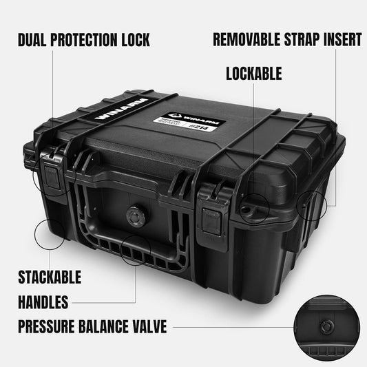 15 inches Knife Case for 36 Folding Knives, Pocketknife Storage Collection Organizer, Waterproof EDCknife Hard Case Protector Box Lockable Organizer Cases (Yellow)