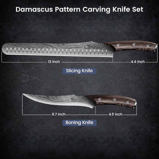 SYOKAMI Butcher Knife Set, 3 PCS Kitchen Knives Set for Cutting, Meat Cleaver Chef Knife Set, Japanese Style High Carbon Steel Knives Set, Chopping & Slicing & Boning for Home and BBQ, Ideal for Gift