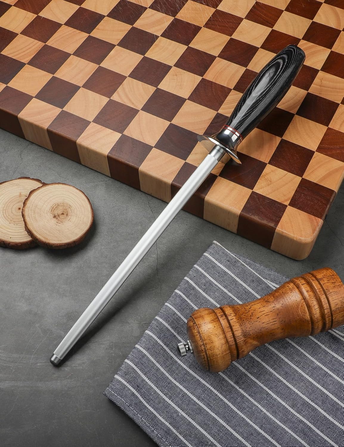 3.5 Inch Paring Knife - Fruit and Vegetable Peeling Knives, Black Damascus Steel with Ergonomic Handle - MIAO Series