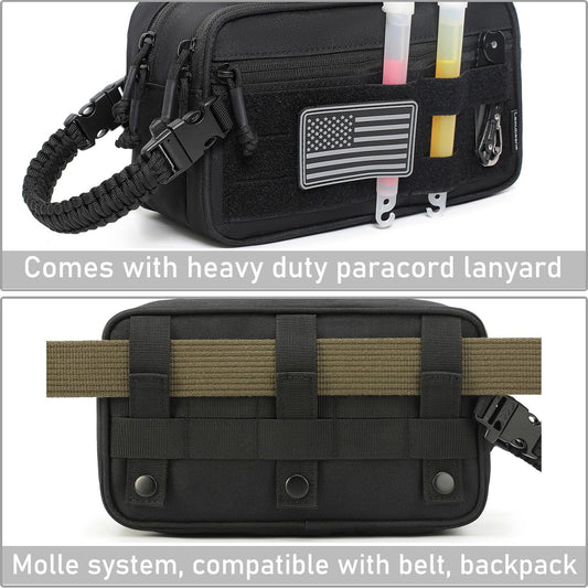 Tactical Toiletry Bag for Men Dry Wet Separate Dopp Kit Travel Hygiene Bag EDC Utility Tool Molle Pouch Mens Shaving Kit Travel shower Bags (OD Green)