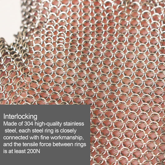 FARDAS Chainmail Gloves,316L Stainless Steel Cut Resistant Glove,Metal Mesh Butcher Gloves for Meat Cutting, Oyster Shucking