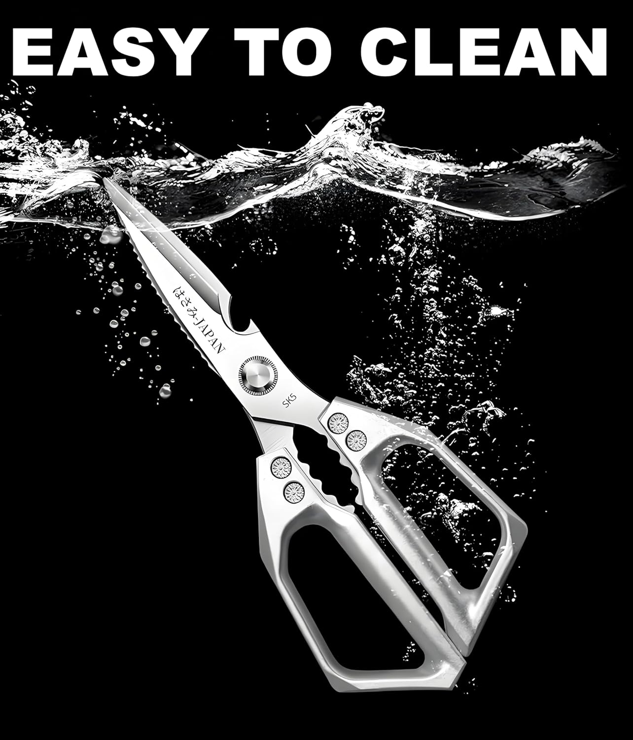 Kitchen Scissors, All Purpose,Ultra Sharp Meat Scissors,Heavy Duty Silver Cooking Scissor,Dishwash Safe Stainless Steel Kitchen Shears for Food, Chicken Bones, Turkey