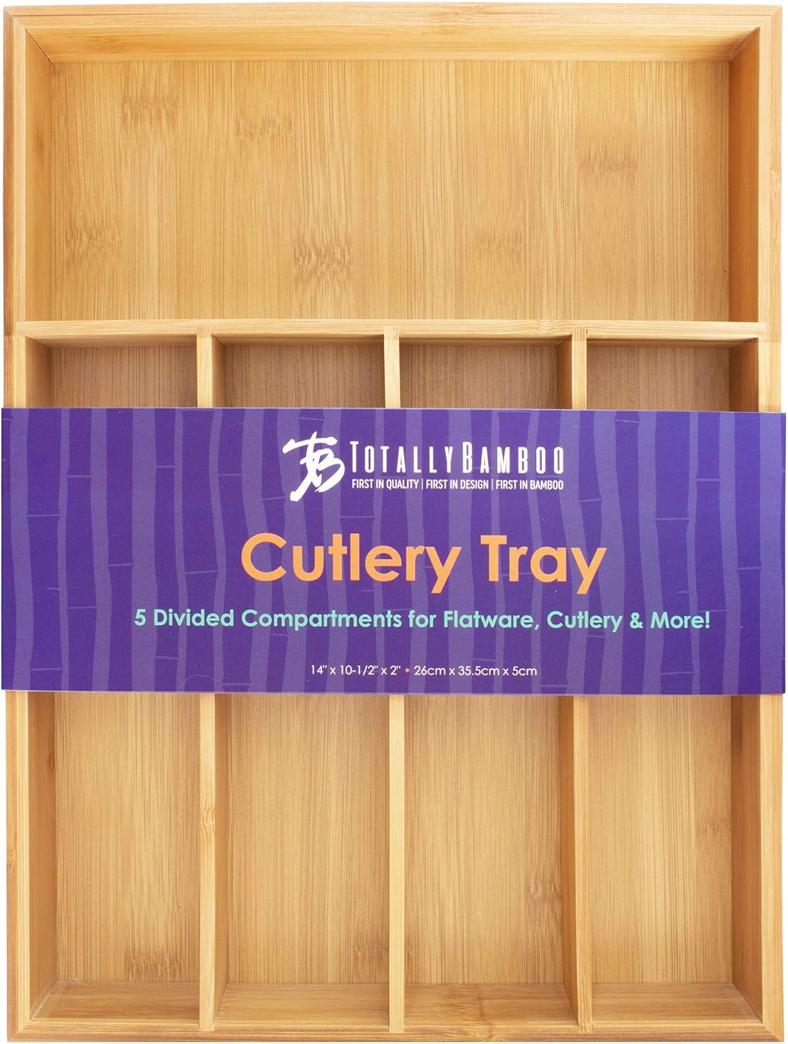 Totally Bamboo Flatware and Utensil Drawer Organizer