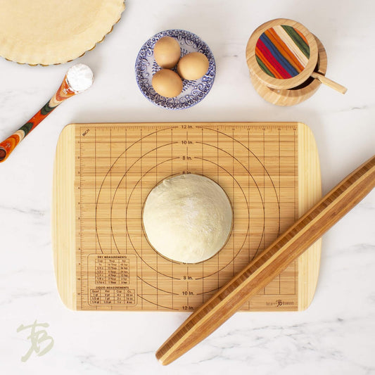 Totally Bamboo Kauai Cutting Board – Durable Bamboo Wood Chopping Board for Kitchen Prep, Serving, and Charcuterie, Knife-Friendly and Easy to Clean, 14.5 x 11.5 Inches