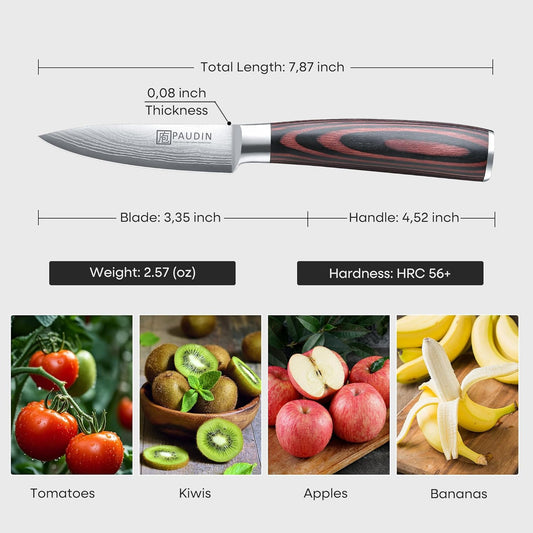 PAUDIN Bread Knife, 10 inch Serrated Knife, German Stainless Steel Bread Knife for Homemade Bread, Razor Sharp Edge for Efficient Slicing Sourdough Bread, Bagels, Cake