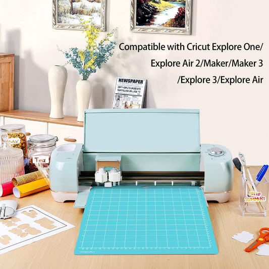 Gwybkq Cutting Mat 12"x12" Standard Grip 8 Pack, Compatible with Cricut Maker 4/Explore Air/One, Non-Slip Durable Adhesive Mats, Replacement Cutting Accessories for Die-Cutting, Quilting & Crafts
