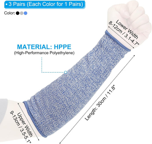 PATIKIL Cut Resistant Sleeve, Arm Safety Protectors Sleeves Forearm Sleeve HPPE Level 5 Protection