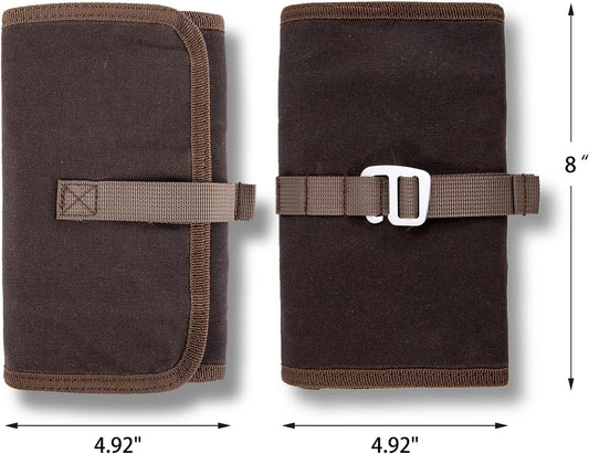 Pocket Knife Display Case | EDC Roll-Up Tool Bag, Folding Knives Roll Bag Organizer for Notebook Lovers | Multi-Pocket with Elastic Loops, Storage knifes Pouch for Camping and Outdoor Use