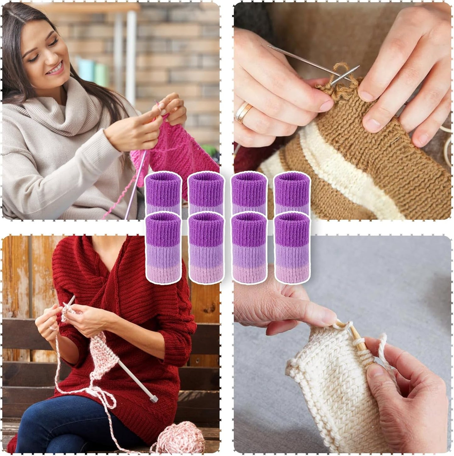 20Pcs Crochet Finger Guard Protectors Covers Compression Knitting Finger Sleeves Protects Finger Cushion for Writing