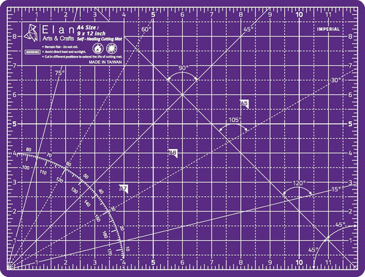 Elan Cutting Mat A3 Pink & Purple, Self Healing Cutting Mat 12x18 Inch, 5-Ply Craft Board Pink, Hobby Board for Crafts 12x18 Inch