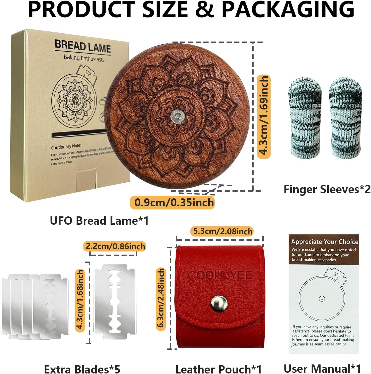 UFO Bread Lame Dough Scoring Tool - Professional Sourdough scoring tool for Sourdough Bread Baking & Bread Making Tools - Sourdough Bread Baking Supplies for Bread Baking Gifts