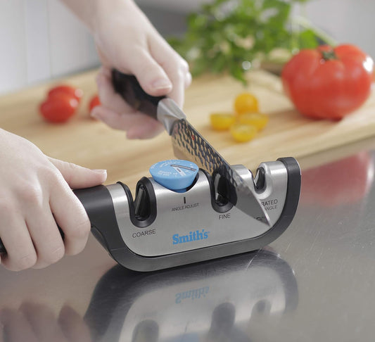 Smiths Adjustable Manual Knife Sharpener Gray/Yellow S-50264