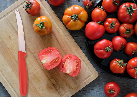 HIC Kitchen Serrated Tomato Knife, German Steel Blade
