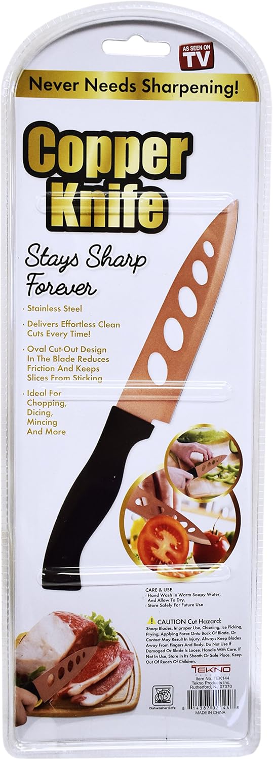 Copper Knife - 2 Pack. Never Needs Sharpening - COPPER KNIFE Stainless Steel Stays Sharp Forever