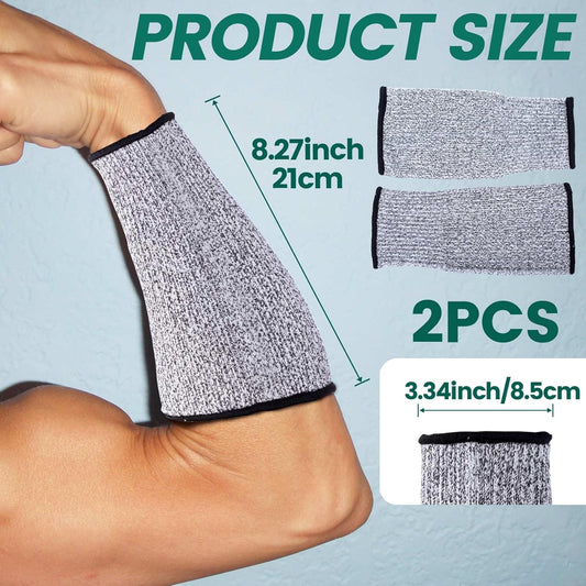 SmallCat Cut Resistant Protective Arm Sleeves, Reusable Arm Guards Gardening Sleeves, Breathable Safety Arm Protectors for Industry, Working, Dog Bite - Gray, 1 Pair