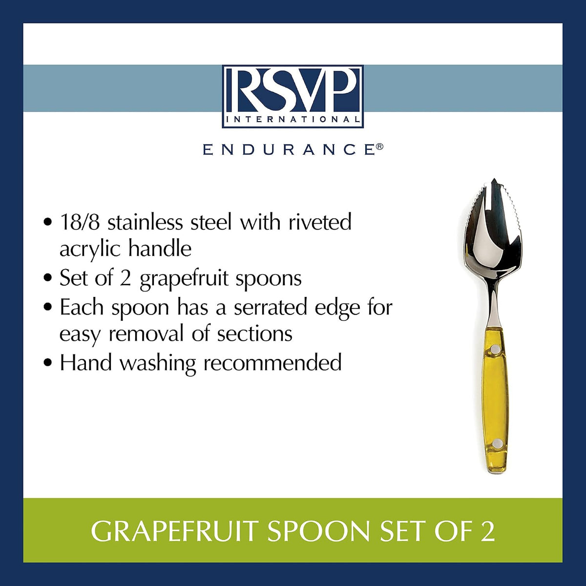 Endurance Grapefruit Tool Collection Stainless Steel, Dishwasher Safe, Double Knife
