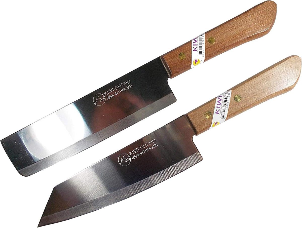 Knife Cook Utility Knives Cutlery Steak Wood Handle Kitchen Tool Sharp Blade 6.5" Stainless Steel 1 set (2 Pcs) (No.171,172)