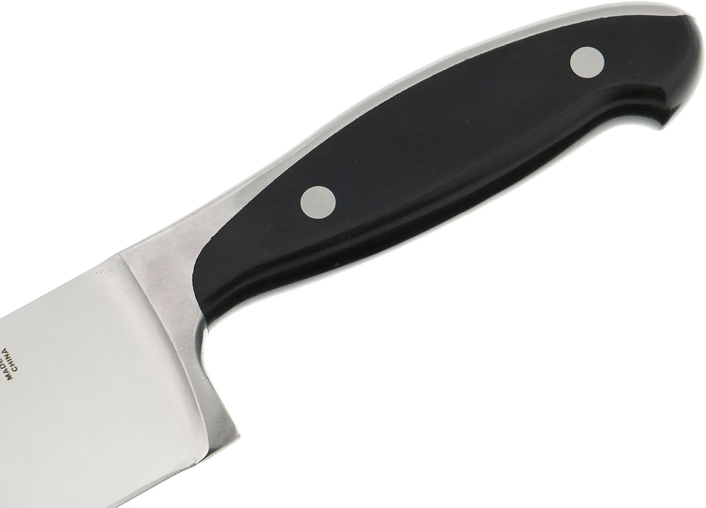 Forged Synergy 7-inch Hollow Edge Santoku Knife, Black/Stainless Steel