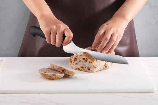 Essential 9-Inch Offset Serrated Bread Knife, German Steel