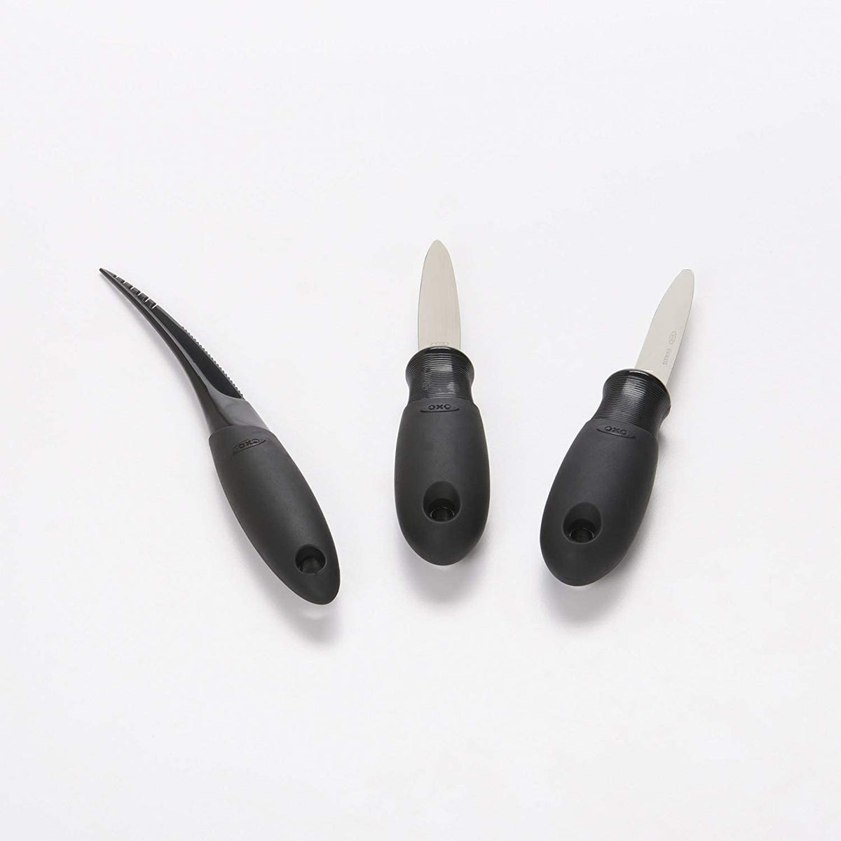Good Grips Oyster Knife with Non Slip Handle, Black/Silver (2 Pack)