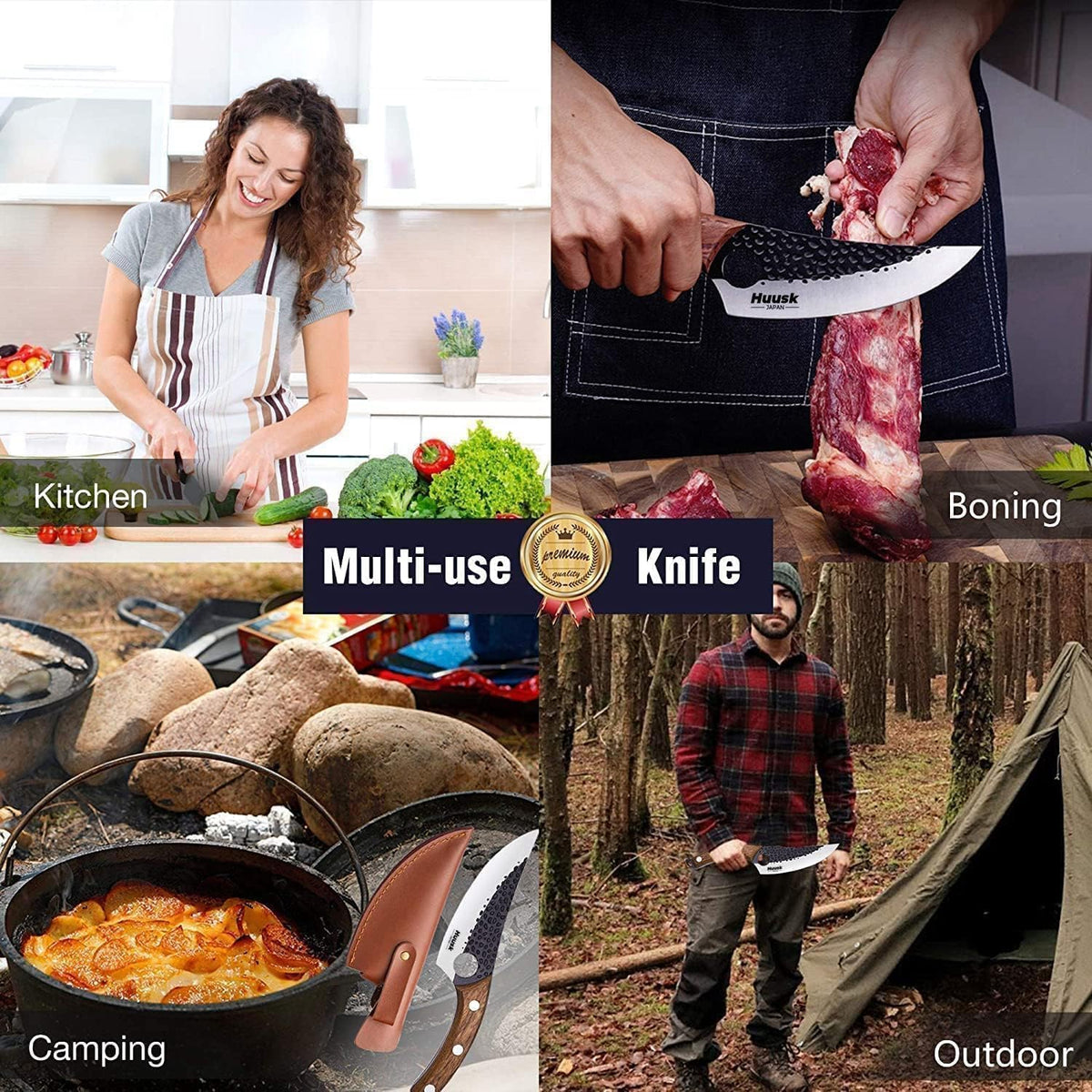 Forging Serbian Chef Knife Kitchen Chef Knives Full Tang High Carbon Clad Steel Almasi Butcher Cleaver with Leather Sheath Thanksgiving Gifts for Men Women (B-Almasi Knife)