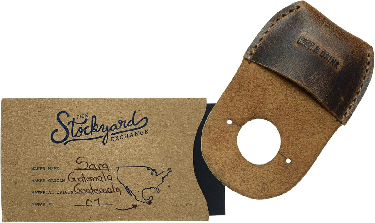Leather Thumb Guard, Finger Protector, Carpenter Carving Accessories, Handmade Includes 101 Year Warranty :: Bourbon Brown