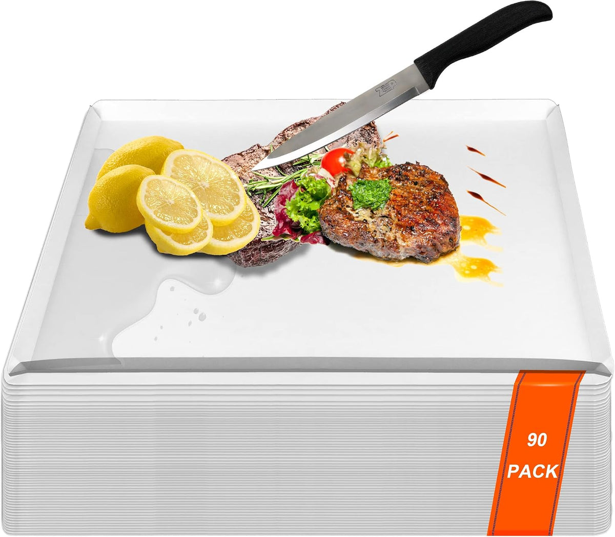 Disposable Cutting Boards 30 Count, Collapsible Cutting Board Sheet with Built-in Crease, Flexible Plastic Cutting Mat for Kitchen and Commercial Use, 17 x 12 In White