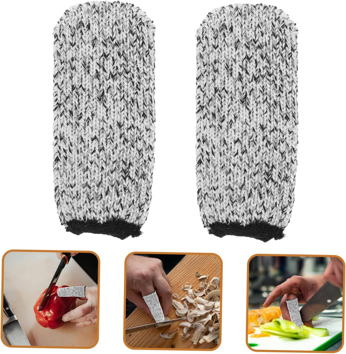 30pcs Anti-Cut Finger Guards Cut Resistant Finger Sleeves for Kitchen Chopping Gardening and Harvesting for Safe Food Prep and Gardening Tasks