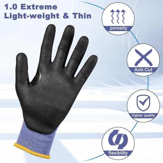 Level 5/A4 Cut Resistant Work Gloves, Touchscreen