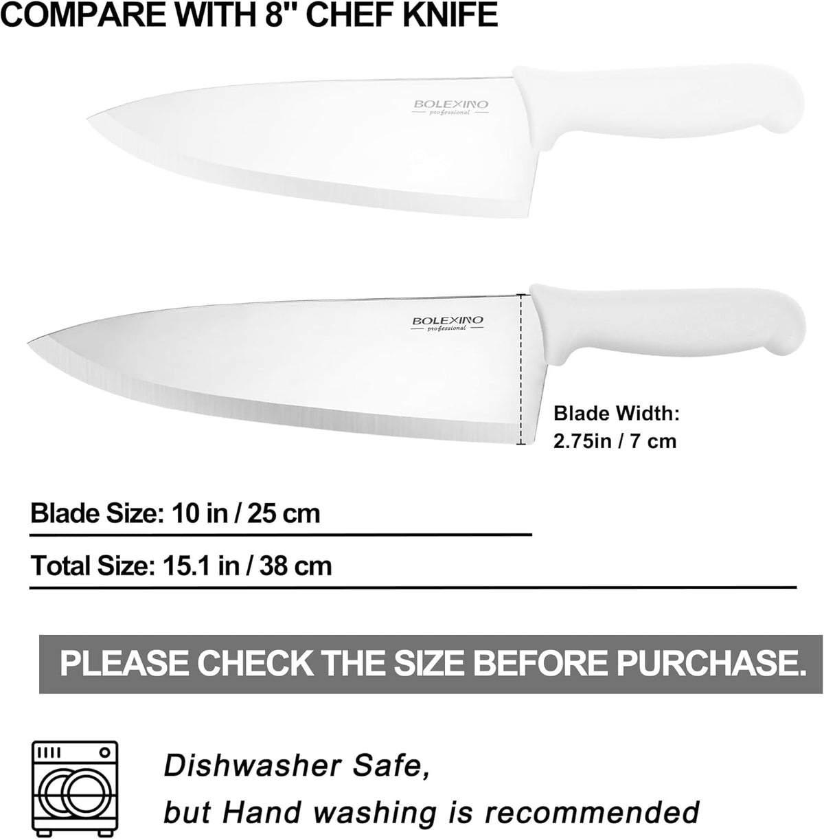 10" Professional Chef Knife, High Carbon Steel, Ergonomic (Green) | 10" High Carbon Stainless Steel,Versatile wide-blade chef knife,Non-Slip Ergonomic Handle,Durable, Stain-Resistant & Sharp.