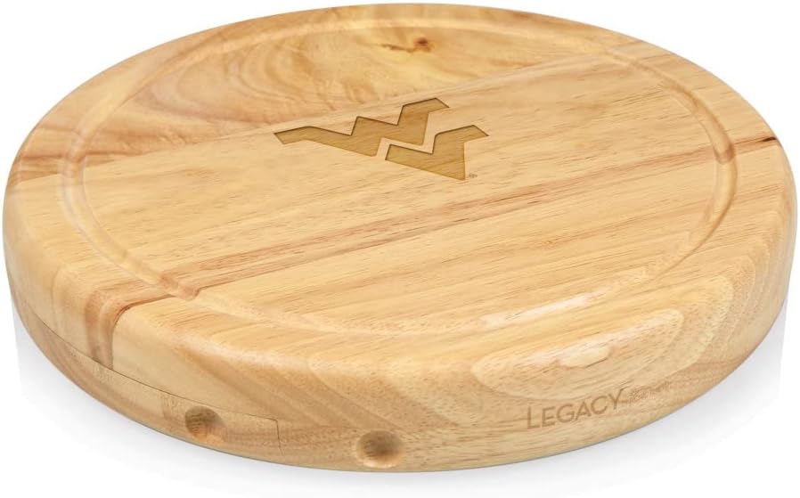 PICNIC TIME NCAA Circo Cheese Board and Knife Set - Charcuterie Board Set - Wood Cutting Board - Colors A