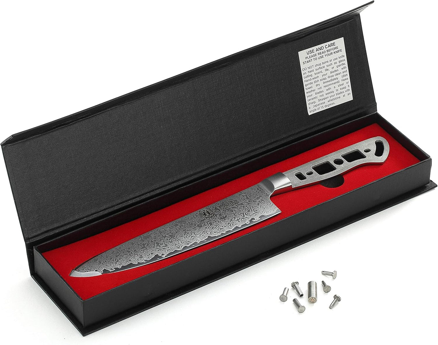 KATSURA Woodworking Project Kit – Gyuto Chef Knife Blank – 8 Inch – 45mm Wide Blade – Japanese Premium AUS 10, 67 Layers Damascus Steel