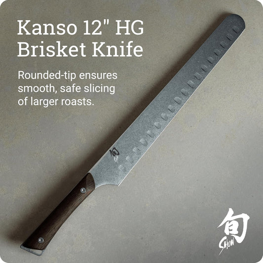 Shun Kanso 12" Hollow Ground Brisket Knife w/Saya