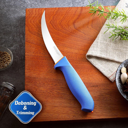 DRAGON RIOT Butcher Breaking Knife 10 Inch in High Carbon Stainless Steel, Razor Sharp Carving Slicing Knives for Meat Cutting, Professional Brisket Knife with Ergonomic Handle,Grilling Gifts for Men