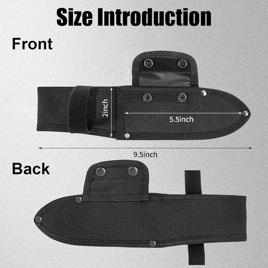 Universal Knife Sheath,Oxford Chef Knife Sheaths for Fixed Blade Knives, Knife Scabbard Cover, Shop Knife Sheath Knives Sleeves Case Edge Guards Blade Protectors for Outdoor (Black, 5.5 x 2 Inch)