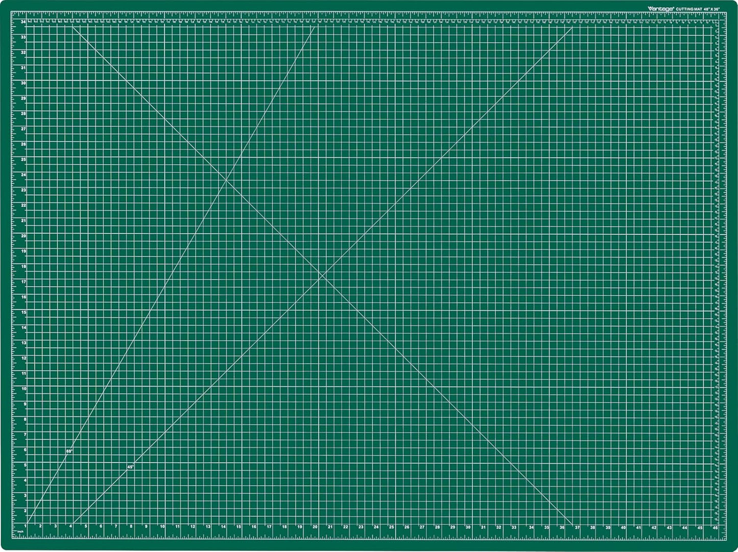 Dahle Vantage 10680 See-Through Premium Self-Healing Cutting Mat, 9"x12", 1/2" Grid, 5 Layers for Max Healing, Perfect for Crafts & Sewing, Clear