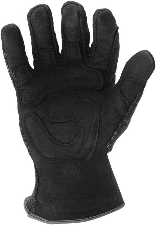 Ironclad HEATWORX REINFORCED; Heat and Cut Resistant Gloves, Palm Heat Protection Rated up to 450°F, (1 Pair), Black