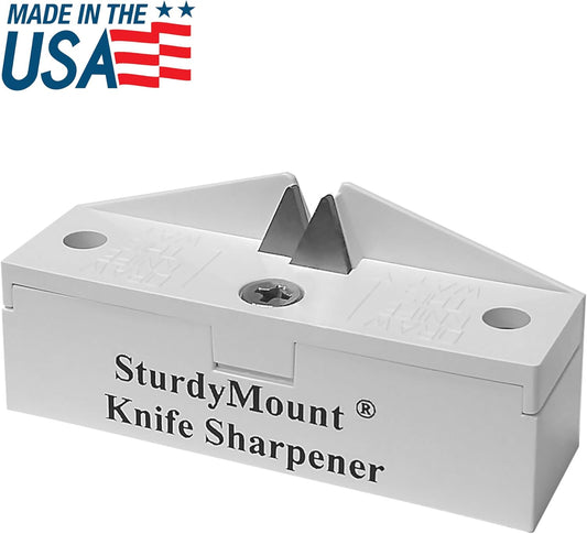 AccuSharp Knife Sharpening Tool for Restoration, Diamond-Honed Tungsten Carbide Blade Sharpener with Sturdy Mount, Helps Revive, Hone, & Restore Kitchen Knives & All Blades