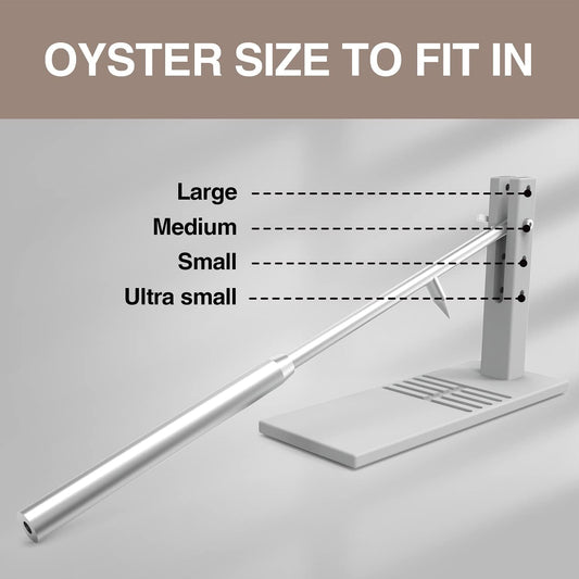 Heavy Duty Oyster Shucker Tool Kit – Stainless Steel Clam Opener Machine with 5 Height Settings, 2 Shucking Knives, Glove & G-Clamp for Safe and Easy Shellfish Opening at Home or Buffet