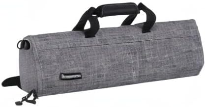 Preservation 8-Pocket Knife Luggage, Heather Gray - 8 Elasticized, Reinforced Pockets for Culinary Tools - Holds Up to 18” Knife - Made From 100% Recycled Water Bottles