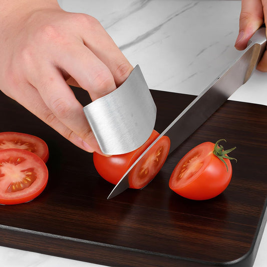 Stainless Finger Protector Knife Finger Protector for Cutting Food Kitchen Guards for Slicing Vegetables Fruits and Meat Ergonomic Covers 2 Pack 2.55 X 1.88 X 0.78 in