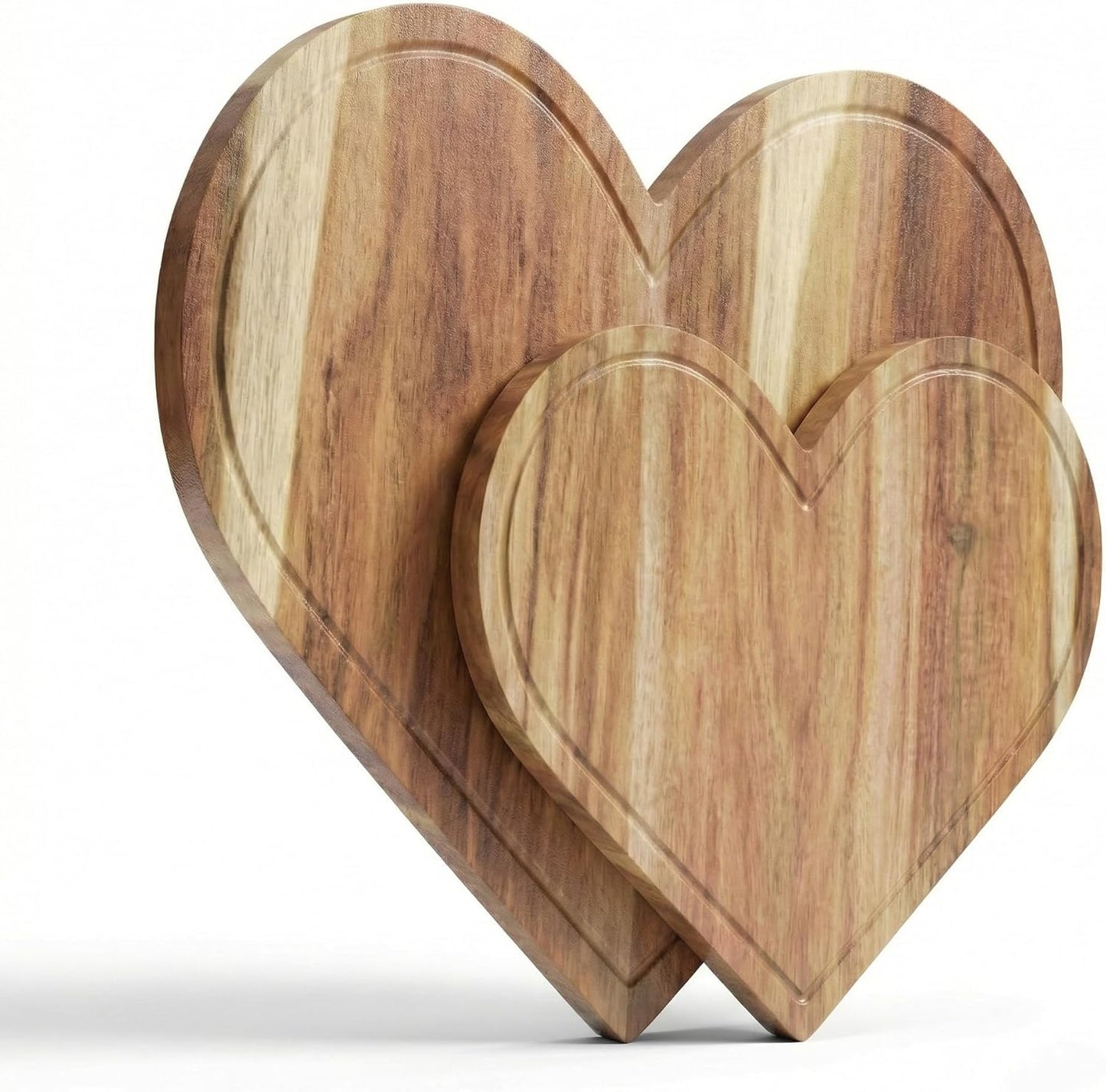 Heart Charcuterie Board 16 x 13.2 Inches - Acacia Wood Cutting Board, Heart Shaped Serving Tray - Mother’s Day Gifts for Mom, Wife, Grandma, Birthday Gifts for Mother & Grandmother