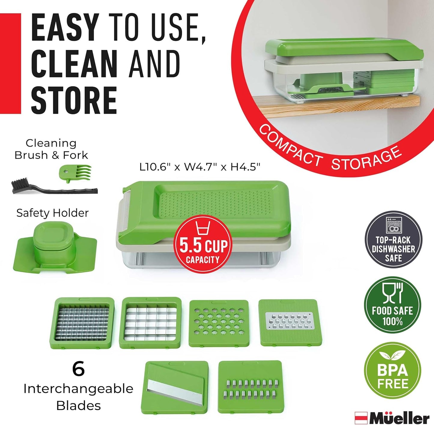 Vegetable Chopper Mandoline Slicer, Food Veggie Chopper, Cheese Grater, Onion Vegetable Cutter with Container, Dicer, Kitchen Gadgets & Essentials, White Sand/Grey