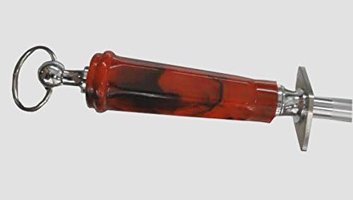 14" High Carbon Honing Steel With Red Handle -Diamond Grain Coating (Flat)