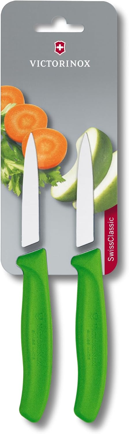 Swiss Classic 2 Piece Paring Knife Set Straight Edge Pointed Tip - Yellow