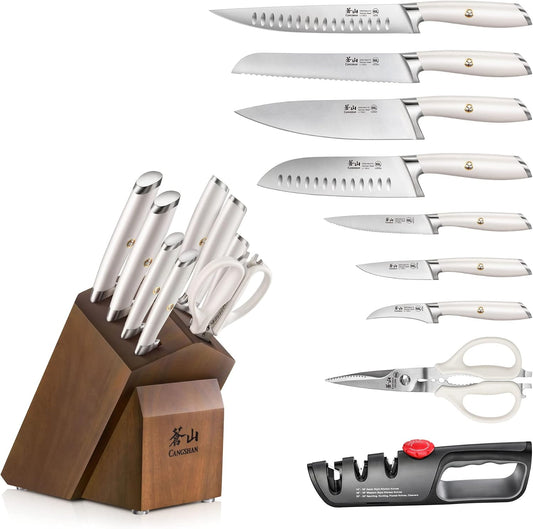 Cangshan L1 Series 10-Piece Knife Block Set | Forged German Steel, 1027532
