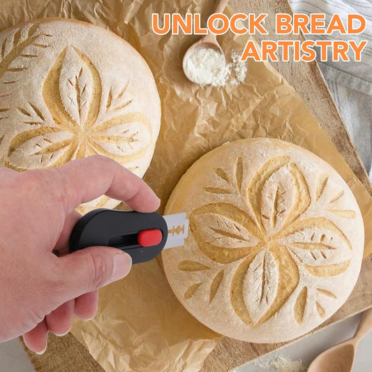 Magnetic Bread Lame with Extractable Blade - 20 Razor Blades,Dough Scoring Tool for Sourdough Breads baking & Bread Making Tools