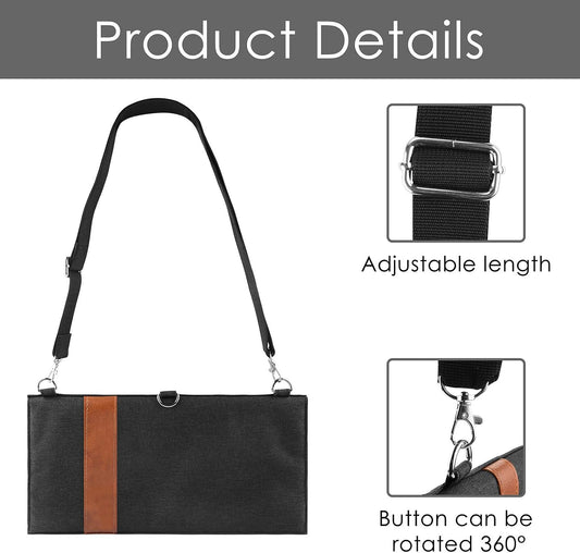 Tactical Knife Roll Bag - 18 Slot Folding Knife Storage Pouch for Camping and Organizing