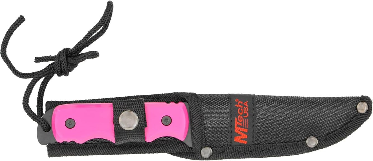 MT-20-35 Series Fixed Blade Knife, Black Drop Point Blade, Plastic Handle, 8-Inch Overall